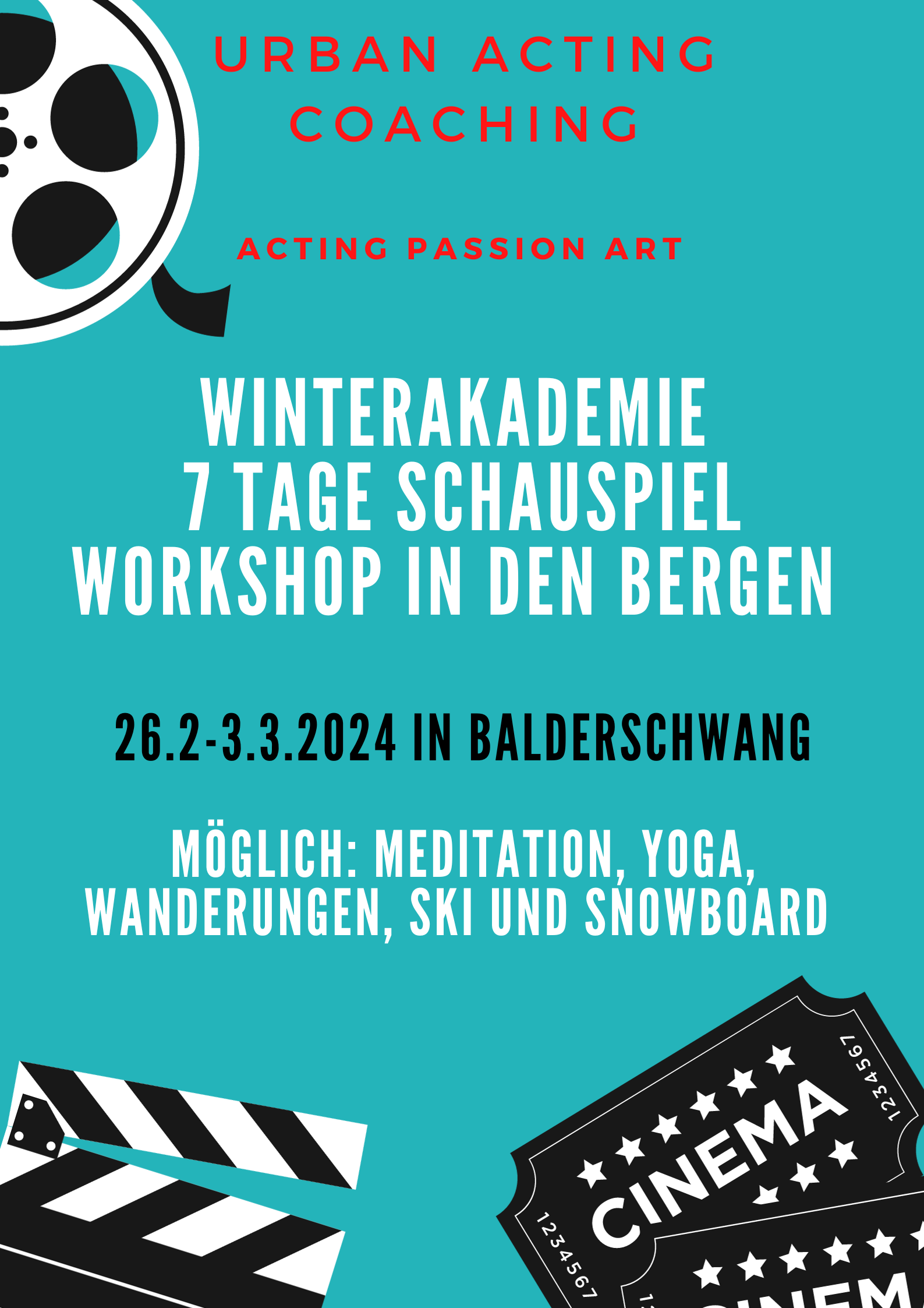 Winterakademie - Daniel Urban Schauspieltraining (26.2. - 3.3.)